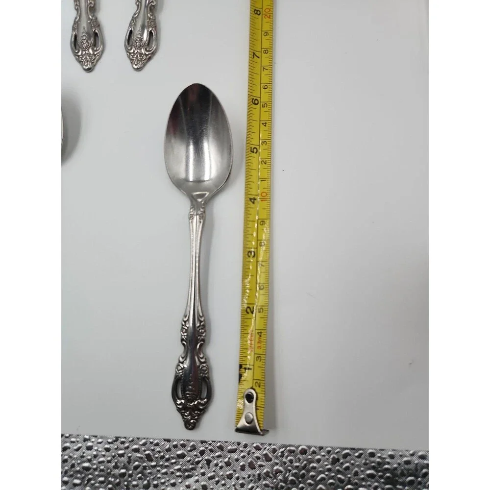 Lot 12 Oneida Brahms 18/8 Stainless Steel Teaspoon Flatware Silverware 6